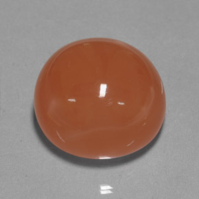 Piedra de luna naranja natural de 25,39 ct, corte redondo, opaco