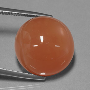 Piedra de luna naranja natural de 25,39 ct, corte redondo, opaco