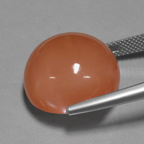 Piedra de luna naranja natural de 25,39 ct, corte redondo, opaco
