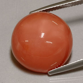Piedra de luna naranja natural de 20,38 ct, transparente, transparente / translúcido