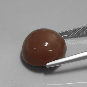 Piedra de luna marrón natural de 20,19 ct, corte redondo, opaco