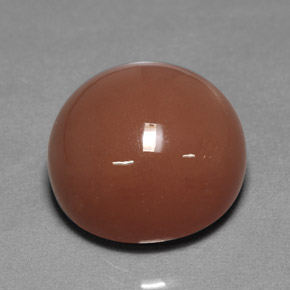 Piedra de luna naranja natural de 17,08 ct, corte redondo, opaco