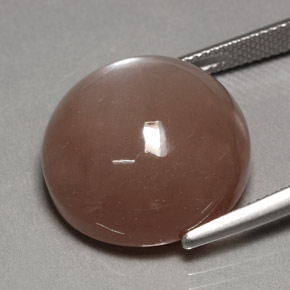 Piedra de luna marrón natural de 24,70 ct, corte redondo, opaco