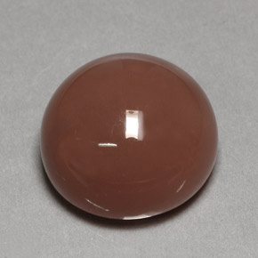 Piedra de luna marrón natural de 21,81 ct, corte redondo, opaco