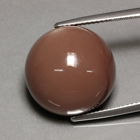 Piedra de luna marrón natural de 23,20 ct, corte redondo, opaco