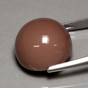 Piedra de luna marrón natural de 23,20 ct, corte redondo, opaco