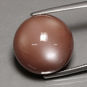 Piedra de luna naranja natural de 24,39 ct, corte redondo, opaco