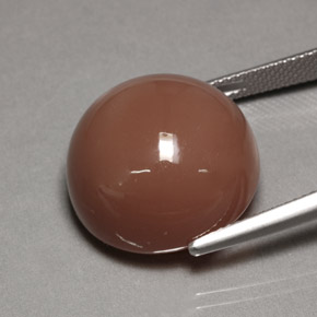 Piedra de luna naranja natural de 26,55 ct, corte redondo, opaco