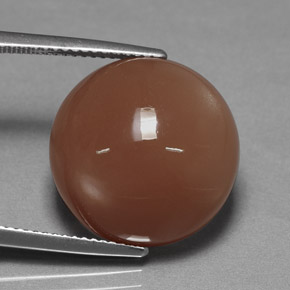 Piedra de luna naranja natural de 22,69 ct, corte redondo, opaco