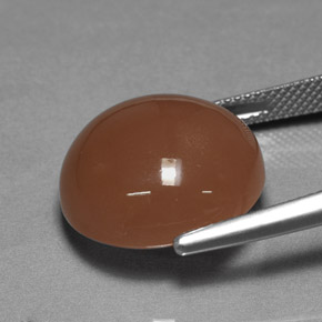 Piedra de luna naranja natural de 22,69 ct, corte redondo, opaco