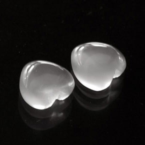 Gemas de piedra de luna blanco natural de  ct, forma de corazón, transparente