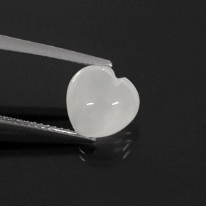 Piedra de luna crema natural de 2,69 ct, transparente, transparente / translúcido