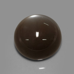 Piedra de luna marrón natural de 30,64 ct, corte redondo, translúcido