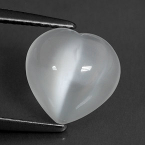 Piedra de luna blanco natural de 2,22 ct, transparente, transparente / translúcido