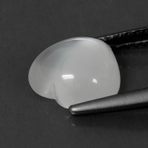 Piedra de luna blanco natural de 2,22 ct, transparente, transparente / translúcido