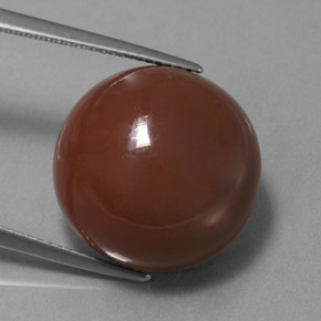Piedra de luna marrón natural de 20,66 ct, corte redondo, opaco