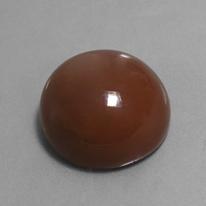 Piedra de luna marrón natural de 20,66 ct, corte redondo, opaco