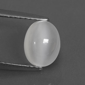 Piedra de luna blanco natural de 1,55 ct, corte óvalo, transparente