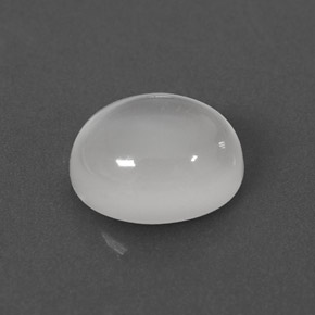 Piedra de luna blanco natural de 1,55 ct, corte óvalo, transparente