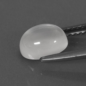 Piedra de luna blanco natural de 1,55 ct, corte óvalo, transparente