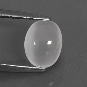 Piedra de luna blanco natural de 1,46 ct, transparente, transparente / translúcido