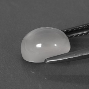Piedra de luna blanco natural de 1,46 ct, transparente, transparente / translúcido