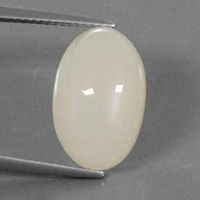 Piedra de luna crema natural de 10,37 ct, corte óvalo, translúcido