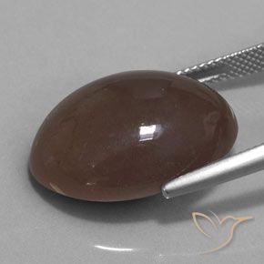 Piedra de Luna Marrón medio natural de 20.00 ct, Ovalada, Opaco