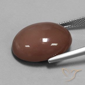 Piedra de Luna Marrón rojizo natural de 18.34 ct, Ovalada, Opaco