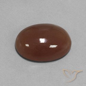 Piedra de Luna Marrón medio natural de 16.52 ct, Ovalada, Translúcido