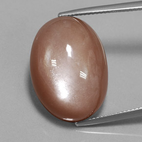 Piedra de luna naranja natural de 26,52 ct, corte óvalo, opaco