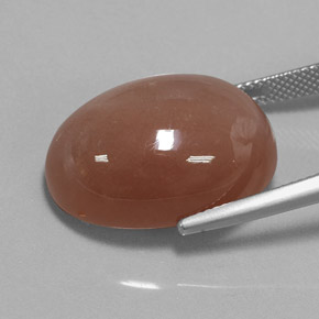 Piedra de luna naranja natural de 26,52 ct, corte óvalo, opaco
