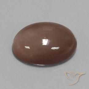Piedra de Luna Marrón medio natural de 23.78 ct, Ovalada, Opaco