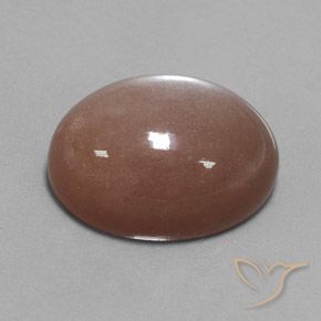 Piedra de Luna Marrón natural de 28.75 ct, Ovalada, Opaco