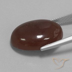 Piedra de Luna Marrón medio natural de 21.08 ct, Ovalada, Opaco