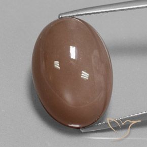 27.61ct Natural Marrón medio Piedra de Luna, Ovalada, Opaco