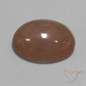 Piedra de Luna Marrón medio natural de 27.61 ct, Ovalada, Opaco