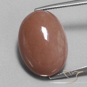 25.17ct Natural Marrón cálido Piedra de Luna, Ovalada, Opaco