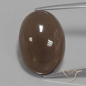 22.19ct Natural Marrón medio Piedra de Luna, Ovalada, Opaco