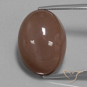 30.75ct Natural Marrón Piedra de Luna, Ovalada, Opaco