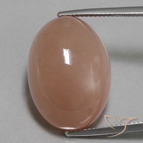 28.17ct Natural Naranja medio Piedra de Luna, Ovalada, Opaco