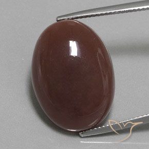 18.53ct Natural Marrón medio Piedra de Luna, Ovalada, Opaco