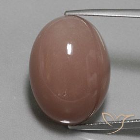 32.50ct Natural Marrón rojizo Piedra de Luna, Ovalada, Opaco