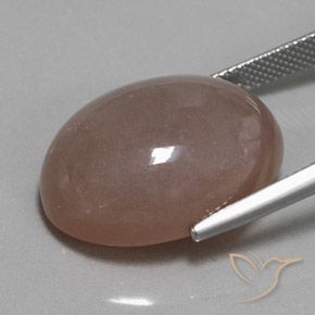 Piedra de Luna Marrón claro natural de 25.09 ct, Ovalada, Opaco