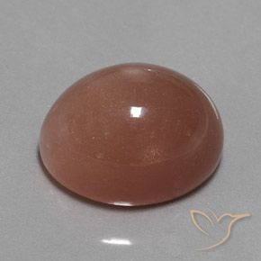 Piedra de Luna Marrón rojizo natural de 25.10 ct, Ovalada, Opaco