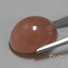 Piedra de Luna Marrón rojizo natural de 25.10 ct, Ovalada, Opaco