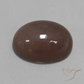 Piedra de Luna Marrón medio natural de 20.93 ct, Ovalada, Opaco