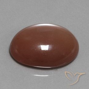 Piedra de Luna Marrón cálido natural de 19.77 ct, Ovalada, Opaco