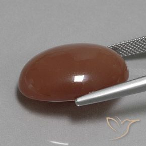 Piedra de Luna Marrón cálido natural de 19.77 ct, Ovalada, Opaco
