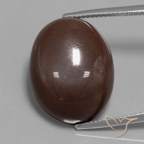 23.33ct Natural Marrón medio Piedra de Luna, Ovalada, Opaco